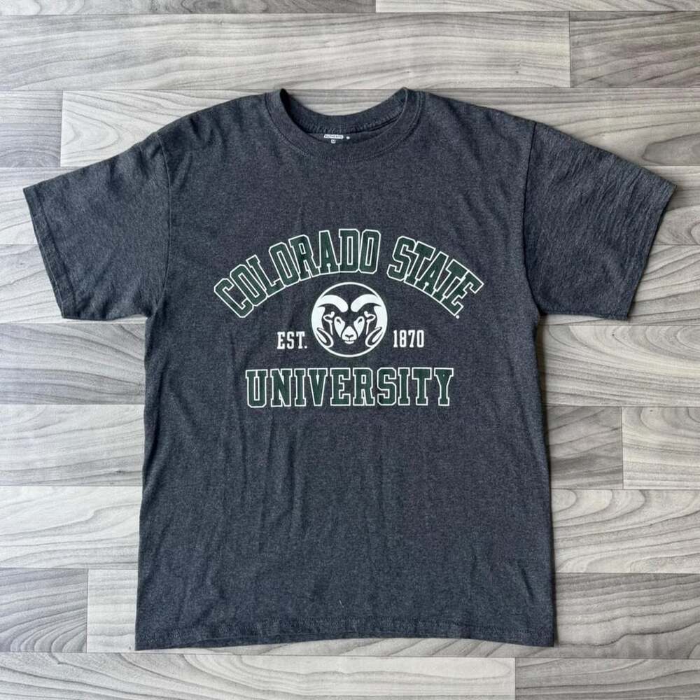 Champion Colorado State University T-Shirt Size M Grey Rams Tee